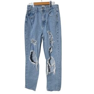 BDG Urban Outfitters Light Wash High-Rise Baggy Distressed Denim Jeans Size 29